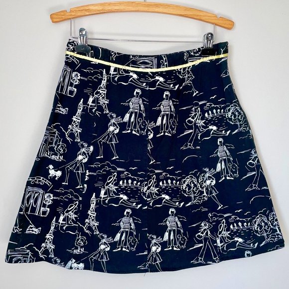 Fun Print Skirt - Black Small - Picture 1 of 2
